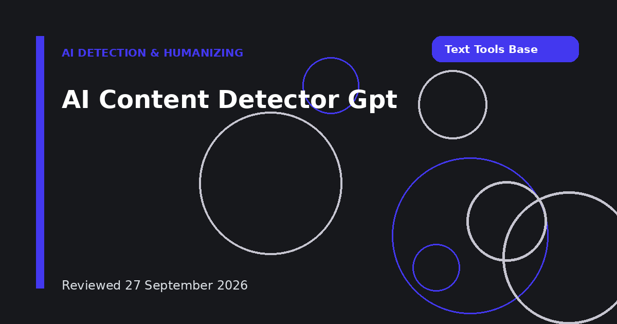 AI Content Detector Gpt