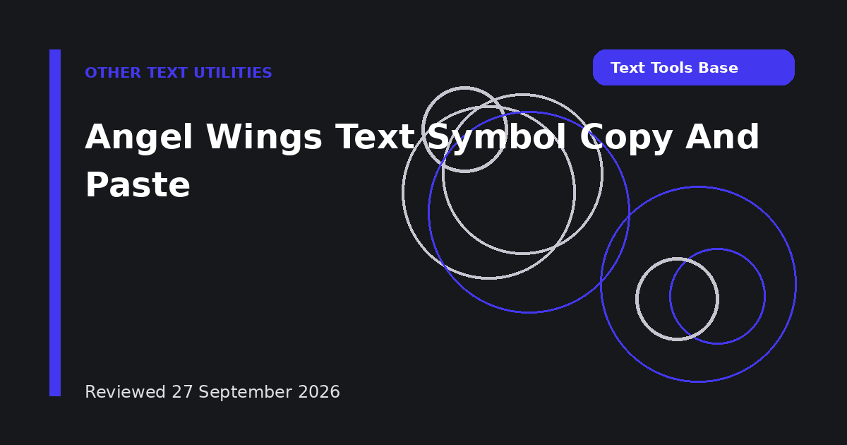 Angel Wings Text Symbol Copy And Paste