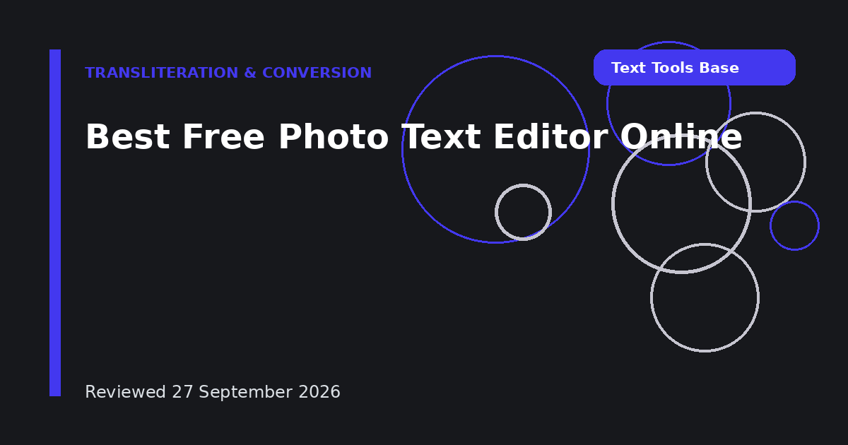 Best Free Photo Text Editor Online