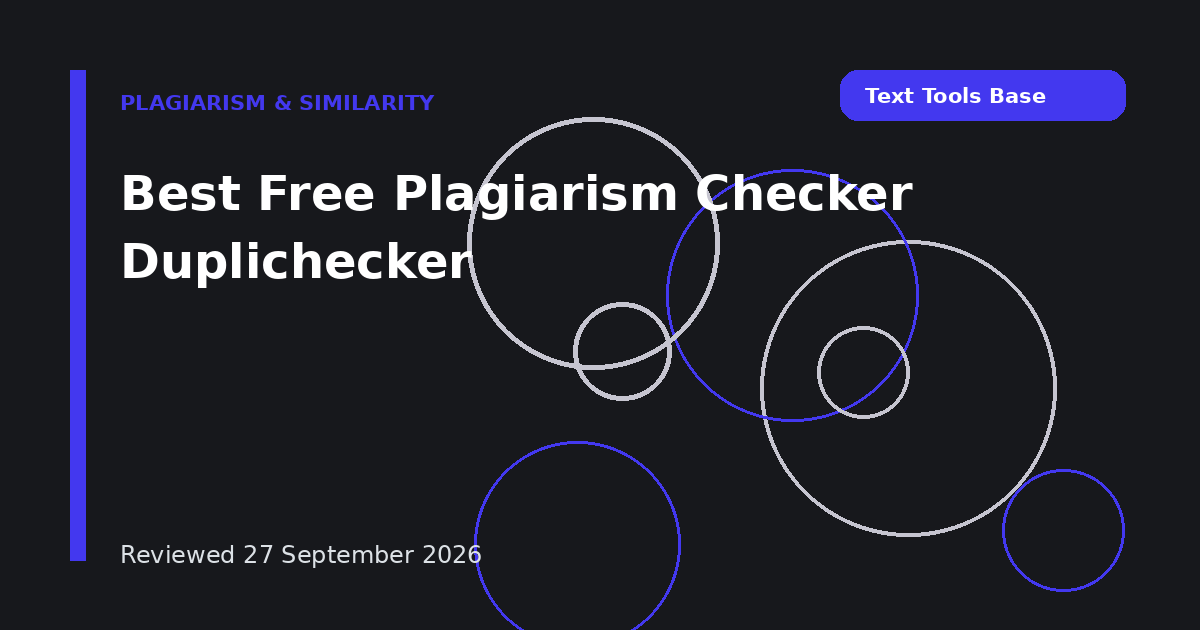 Best Free Plagiarism Checker Duplichecker