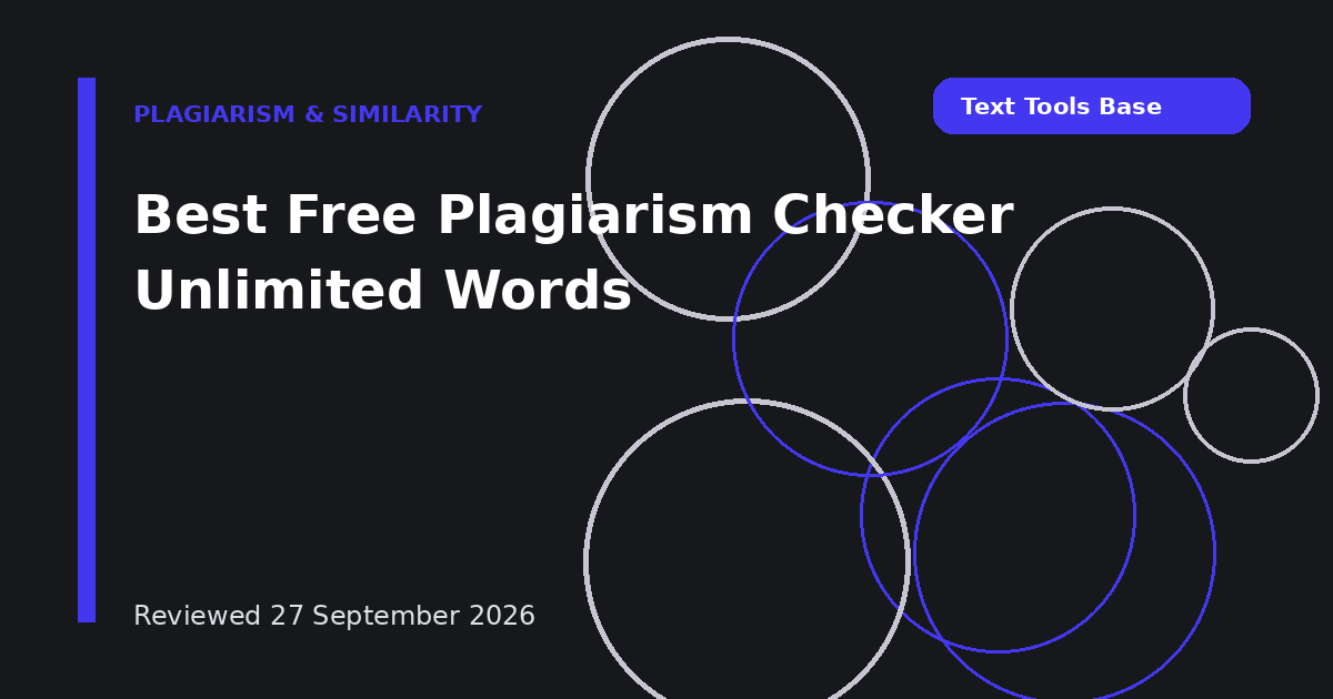 Best Free Plagiarism Checker Unlimited Words