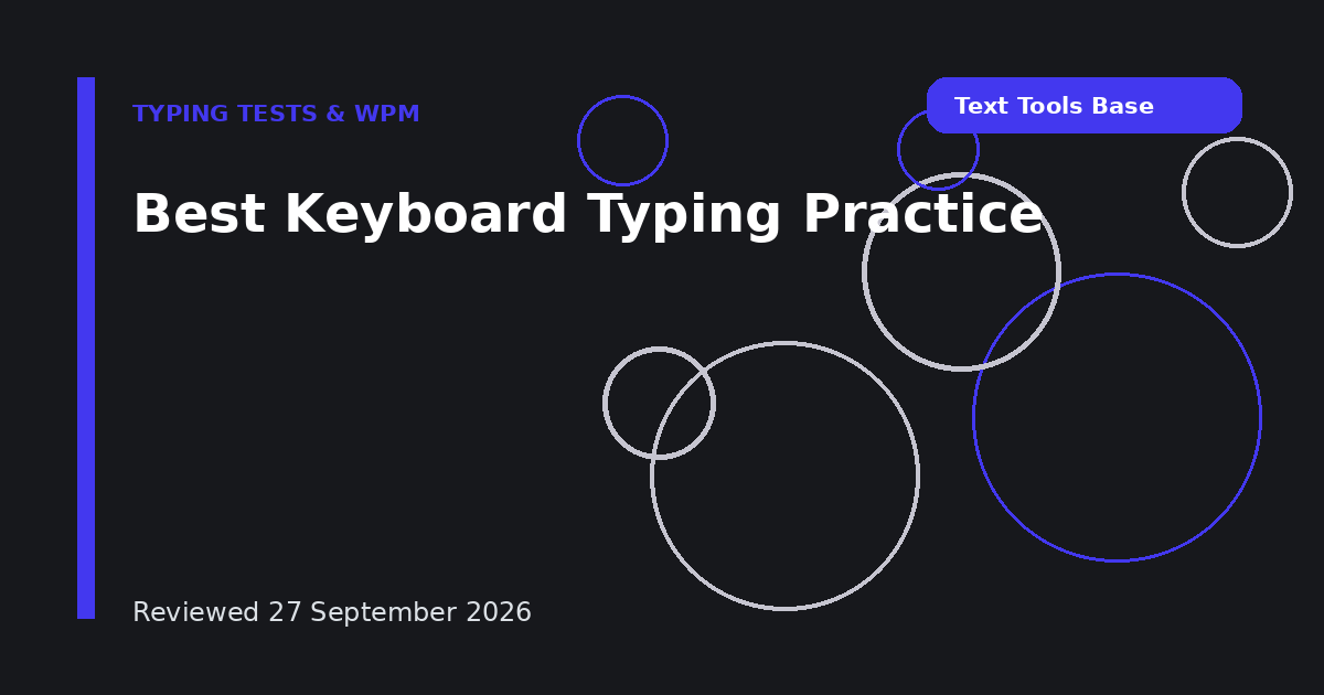 Best Keyboard Typing Practice