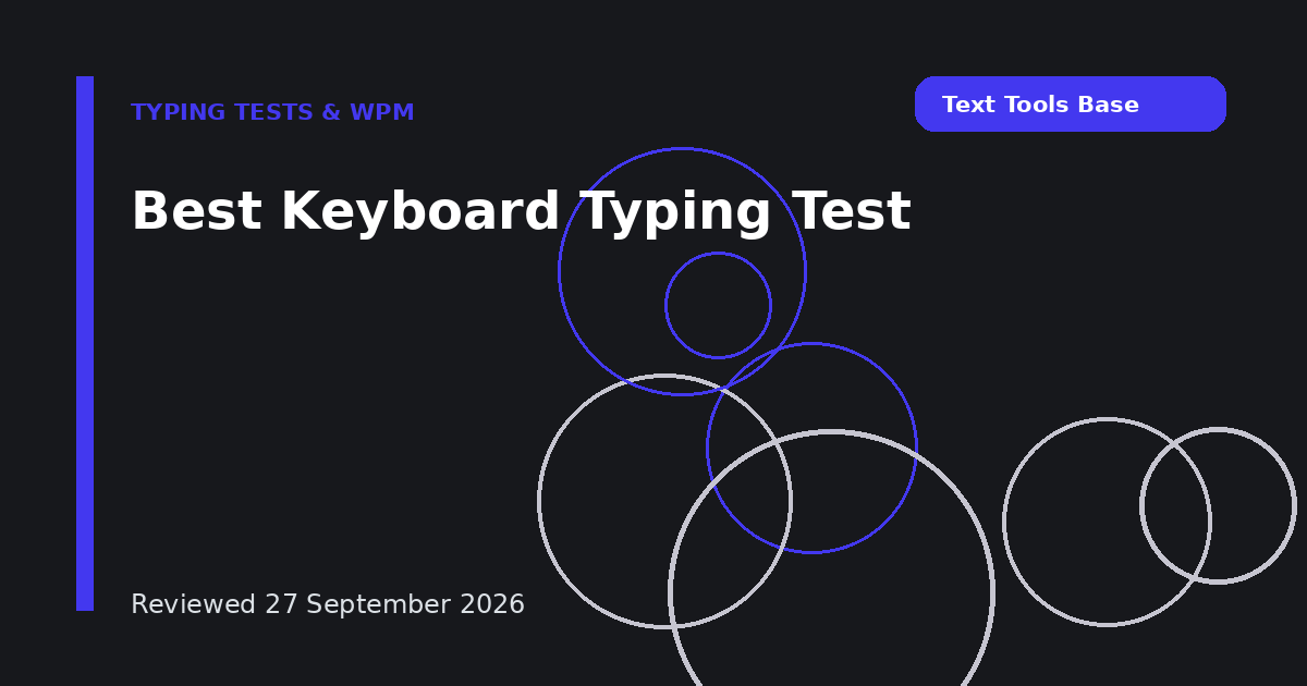 Best Keyboard Typing Test