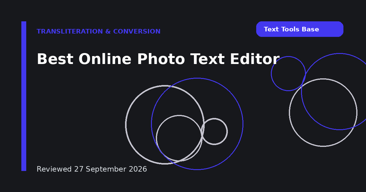 Best Online Photo Text Editor