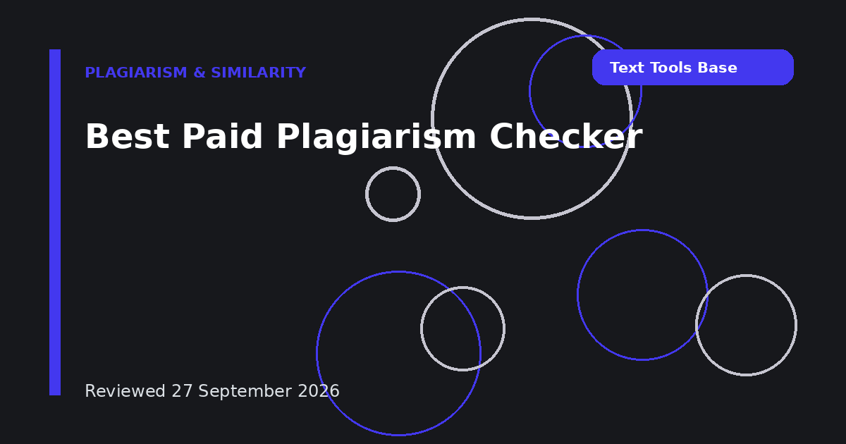 Best Paid Plagiarism Checker