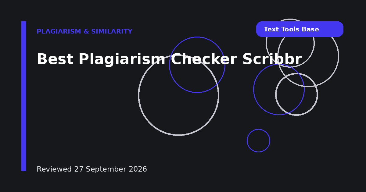 Best Plagiarism Checker Scribbr