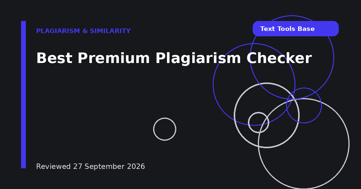 Best Premium Plagiarism Checker