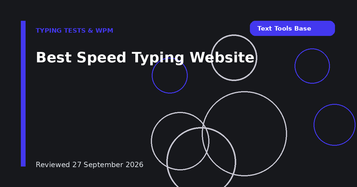 Best Speed Typing Website