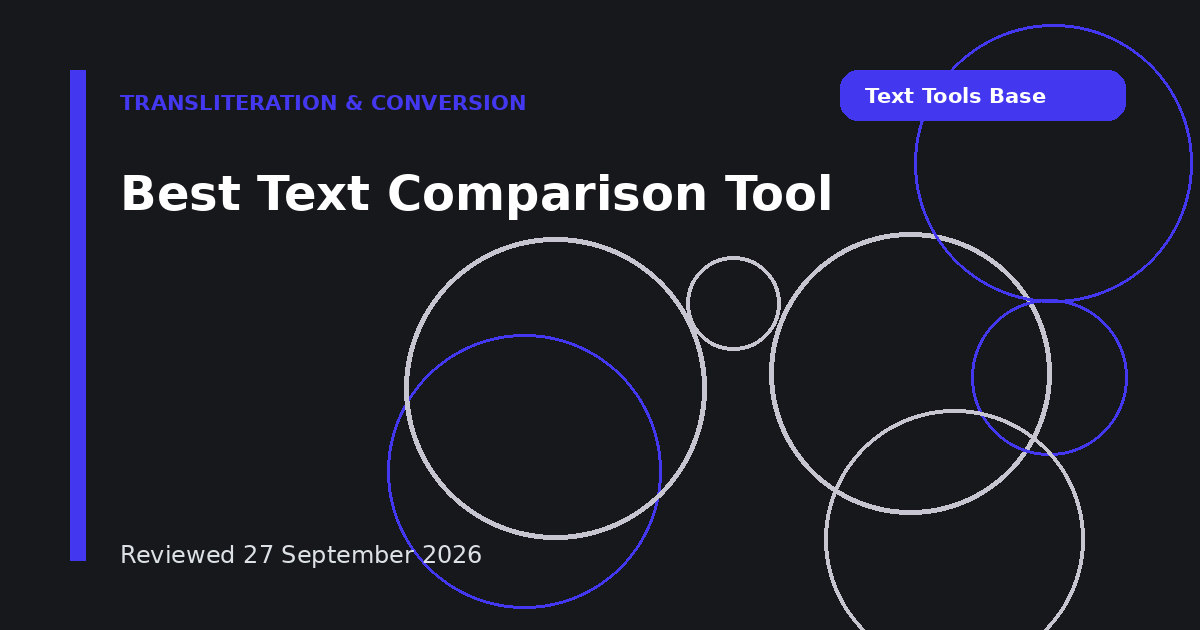 Best Text Comparison Tool