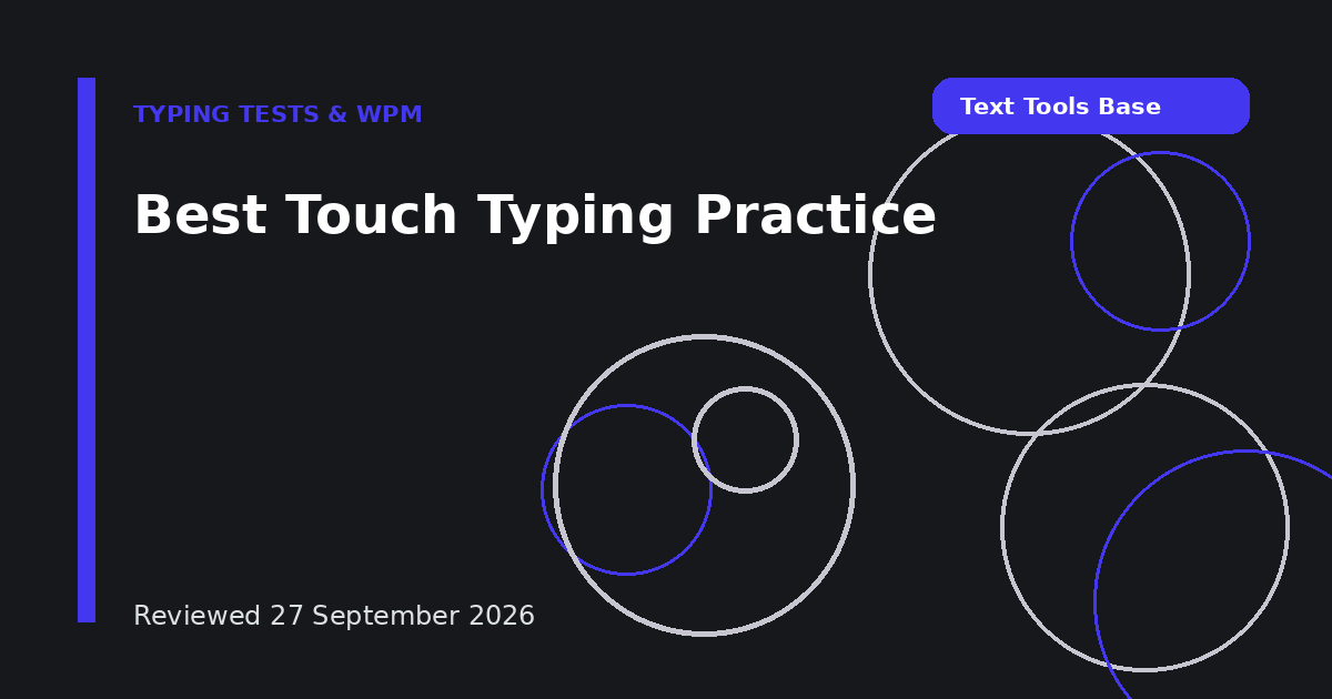 Best Touch Typing Practice