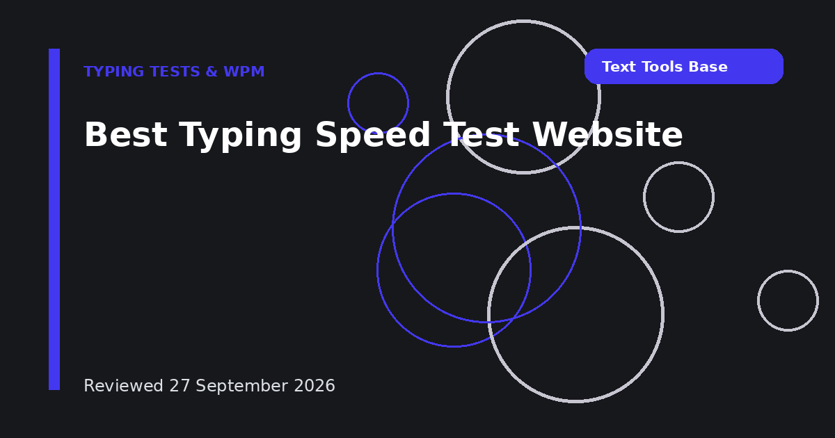 Best Typing Speed Test Website