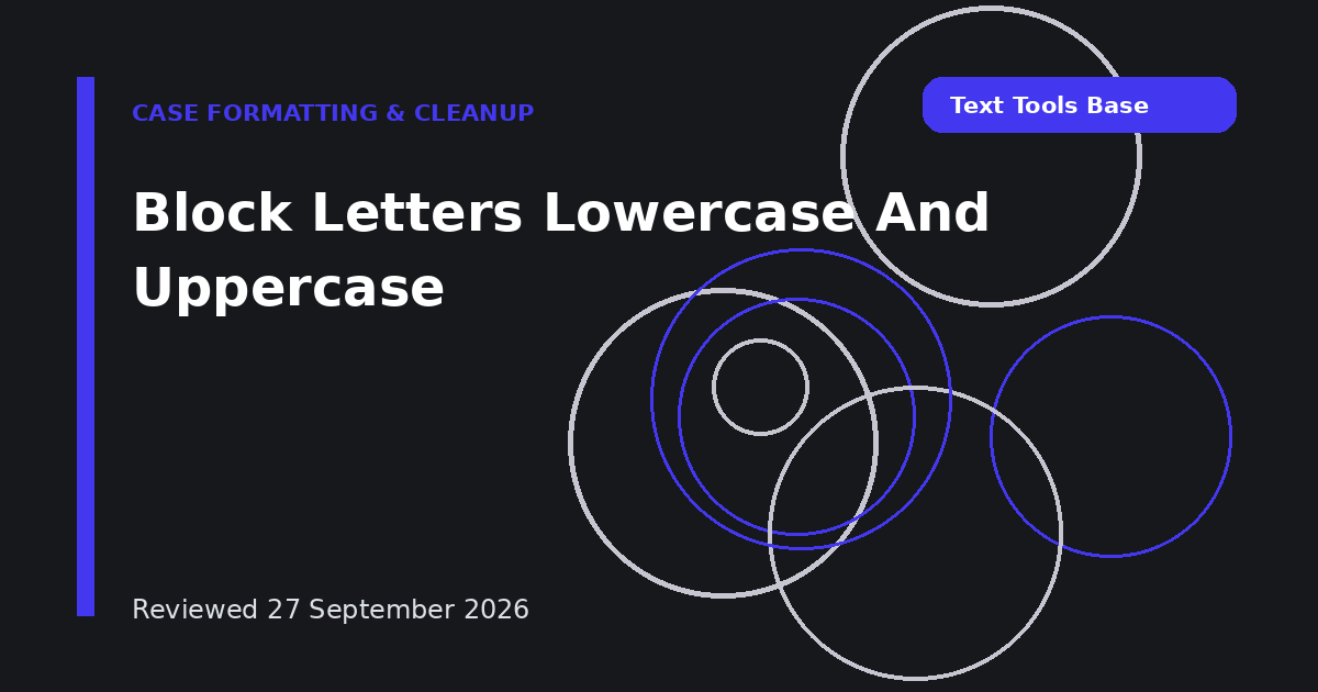 Block Letters Lowercase And Uppercase
