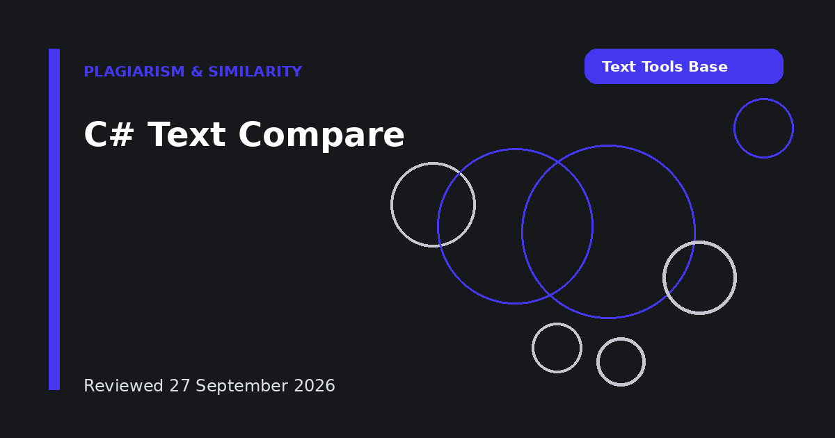 C# Text Compare