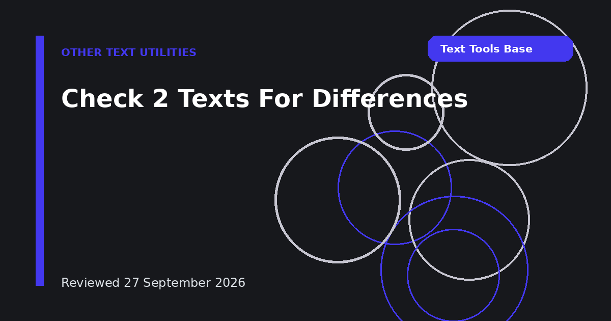 Check 2 Texts For Differences