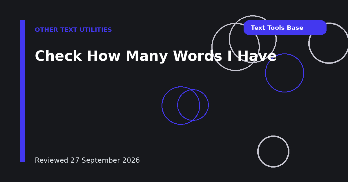 Check How Many Words I Have