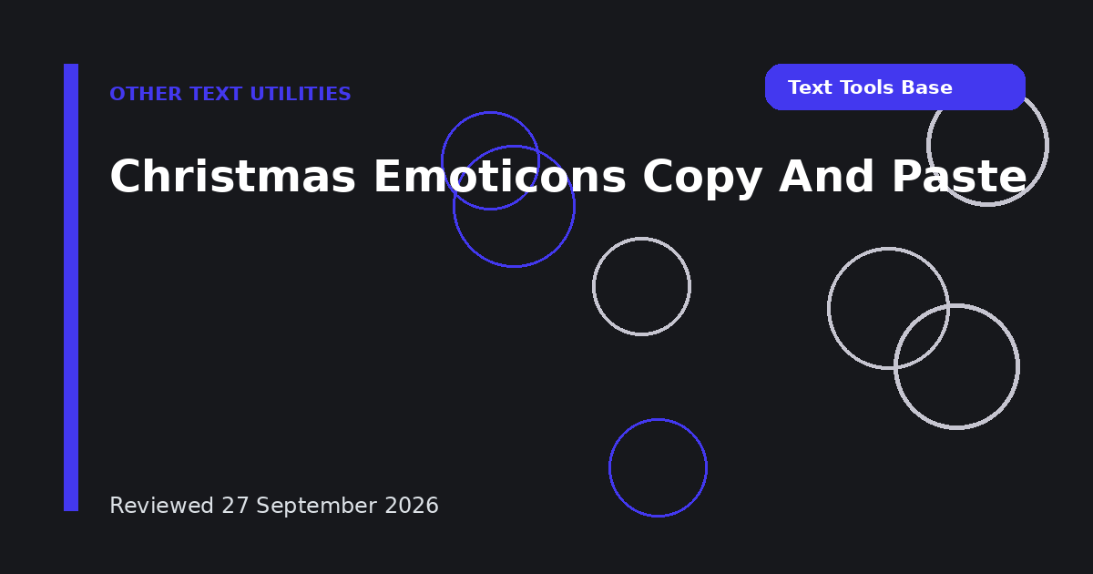Christmas Emoticons Copy And Paste