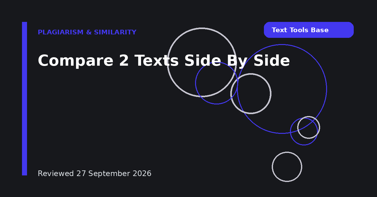 Compare 2 Texts Side By Side