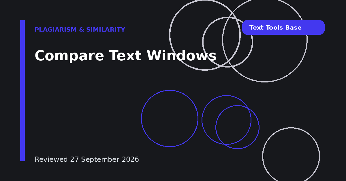 Compare Text Windows