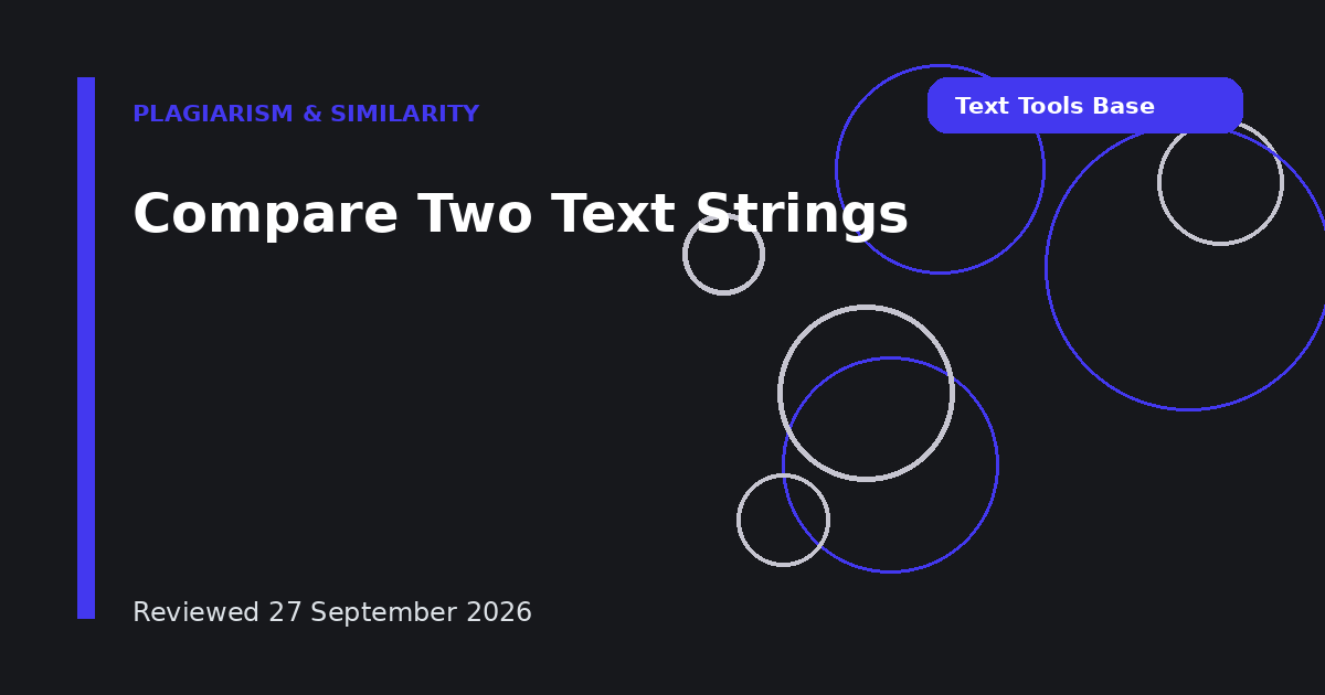 Compare Two Text Strings