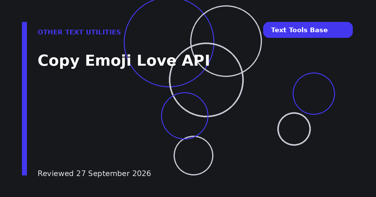 Copy Emoji Love API