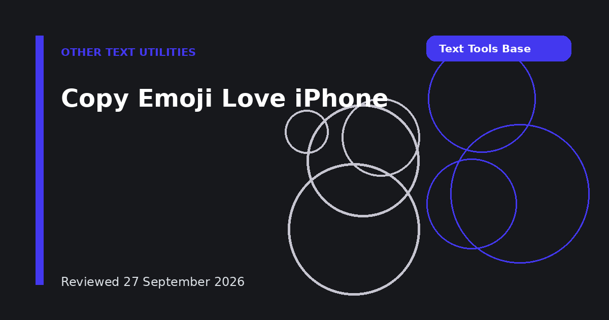 Copy Emoji Love iPhone