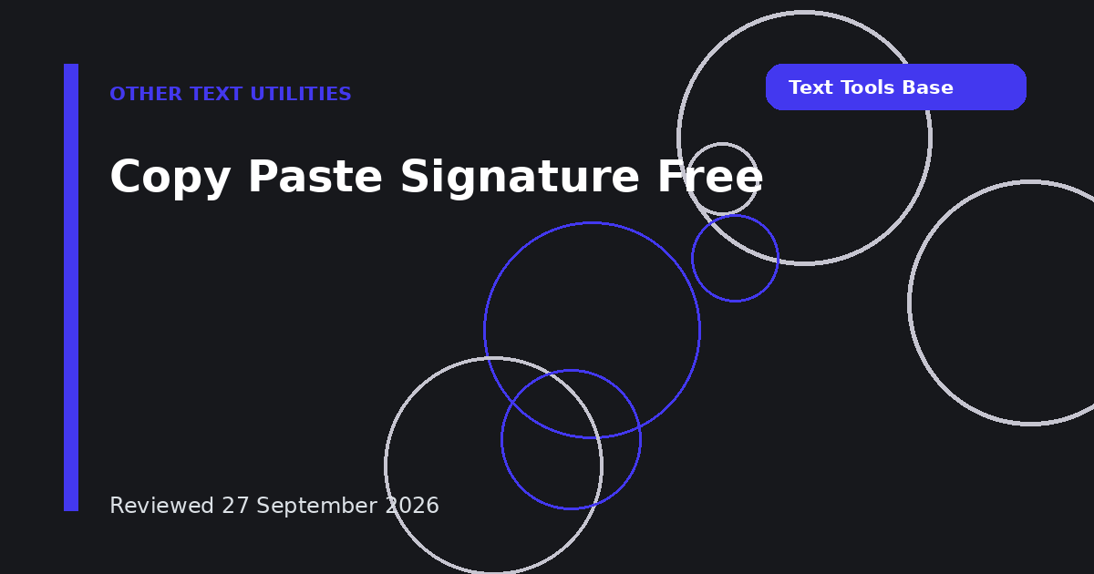 Copy Paste Signature Free