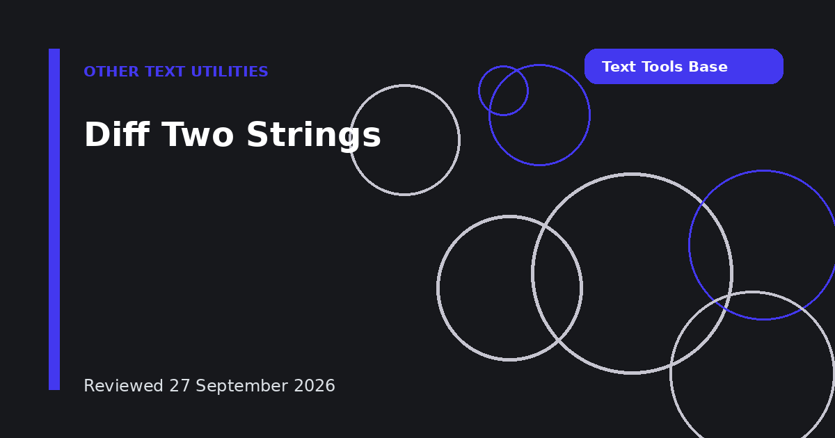 Diff Two Strings