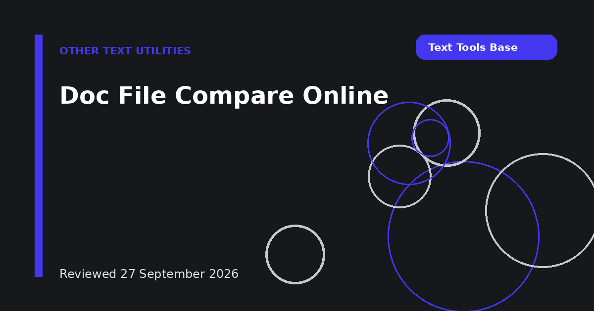 Doc File Compare Online