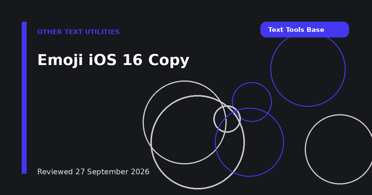 Emoji iOS 16 Copy