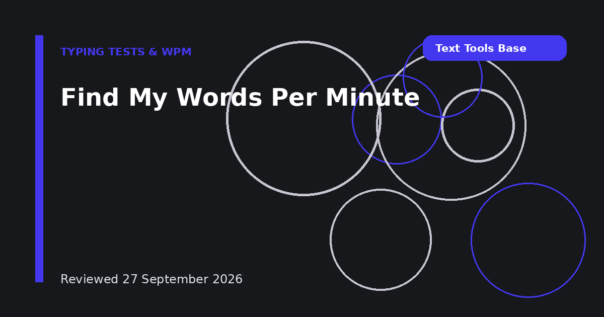 Find My Words Per Minute