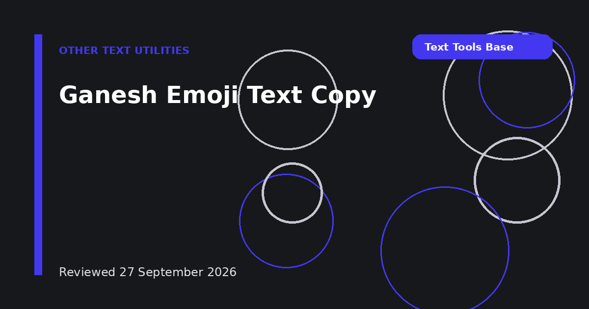 Ganesh Emoji Text Copy