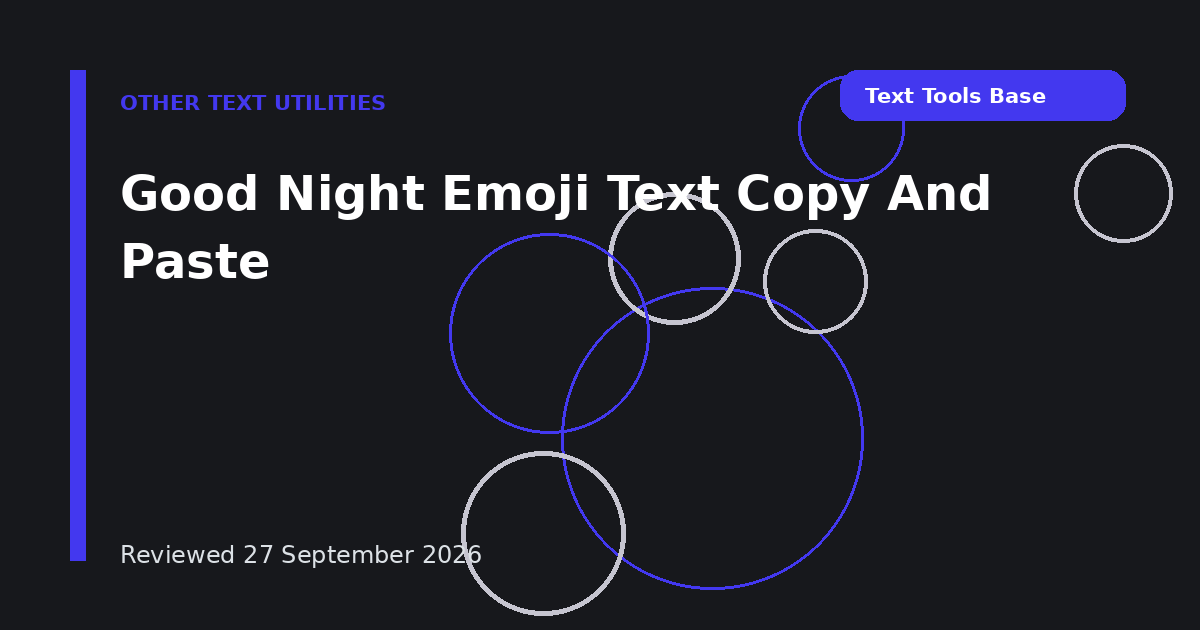Good Night Emoji Text Copy And Paste