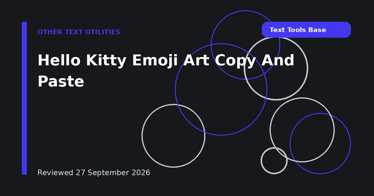 Hello Kitty Emoji Art Copy And Paste