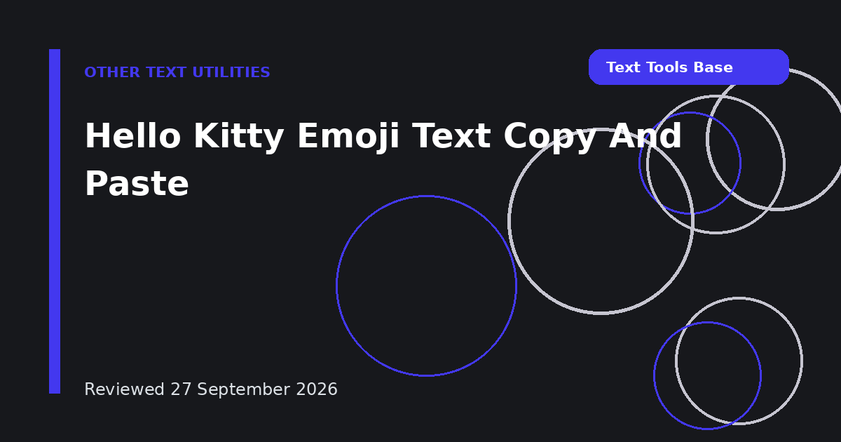 Hello Kitty Emoji Text Copy And Paste