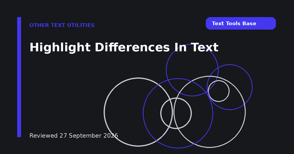 Highlight Differences In Text