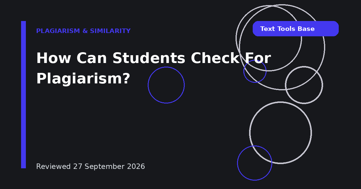 How Can Students Check For Plagiarism?