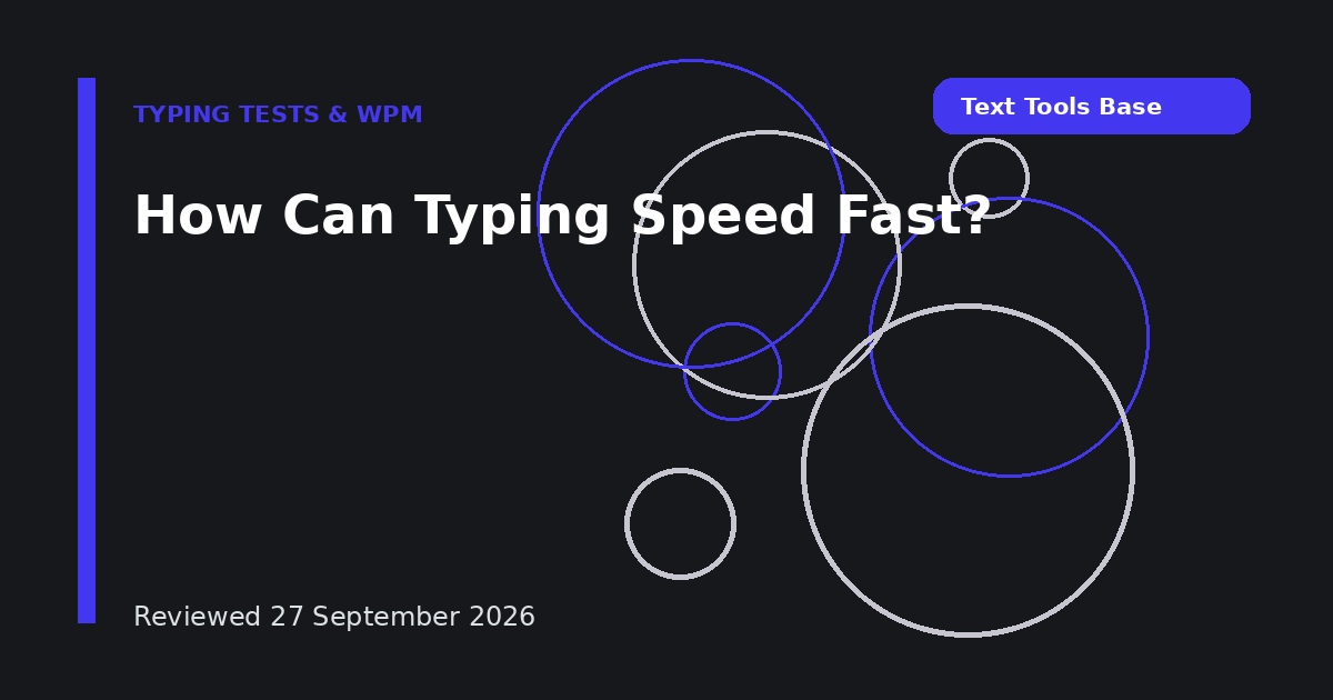 How Can Typing Speed Fast?