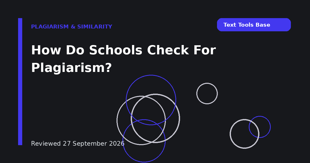 How Do Schools Check For Plagiarism?