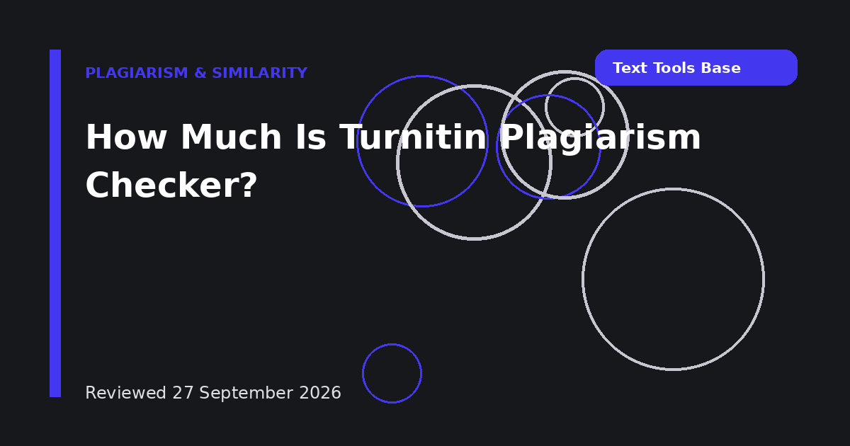 How Much Is Turnitin Plagiarism Checker?
