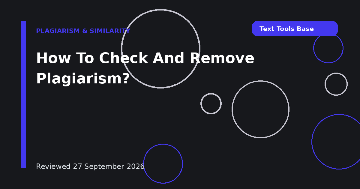 How To Check And Remove Plagiarism?