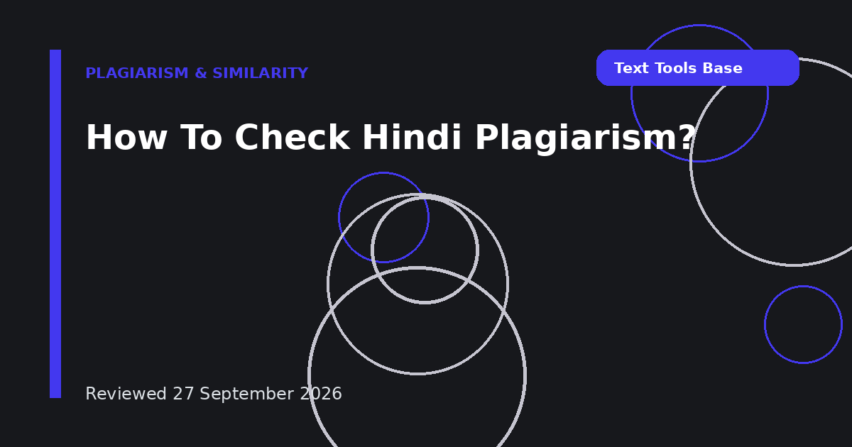 How To Check Hindi Plagiarism?