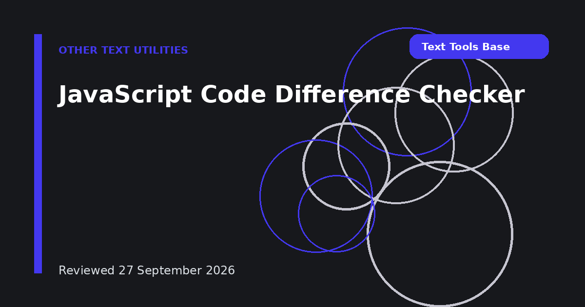 JavaScript Code Difference Checker