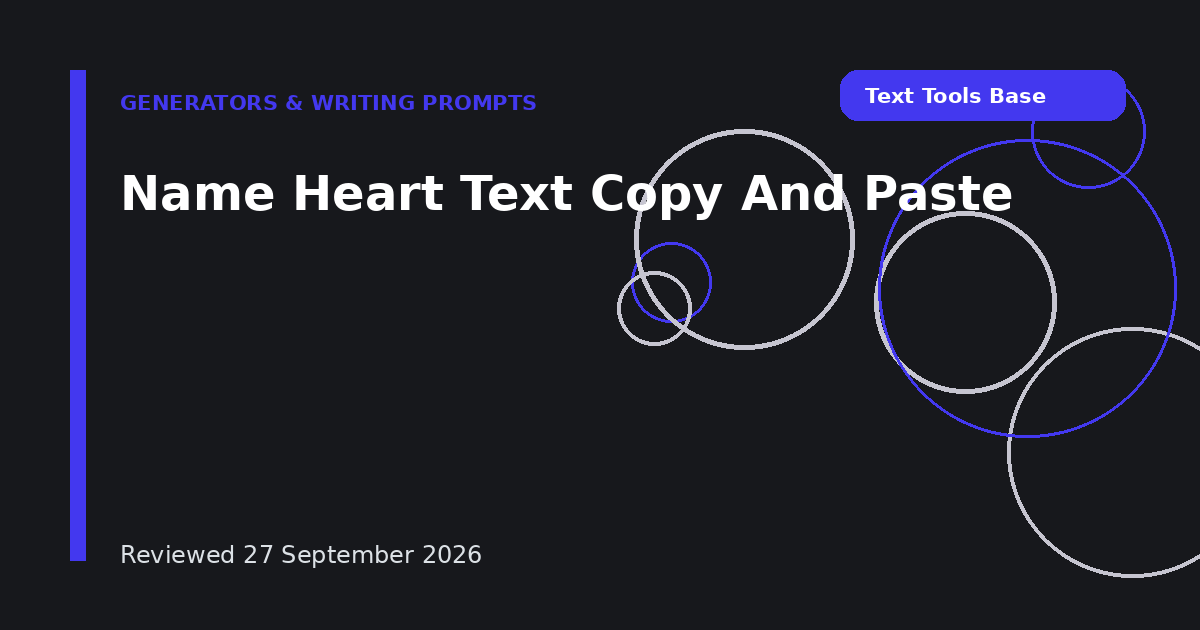 Name Heart Text Copy And Paste