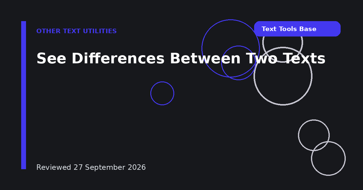 See Differences Between Two Texts