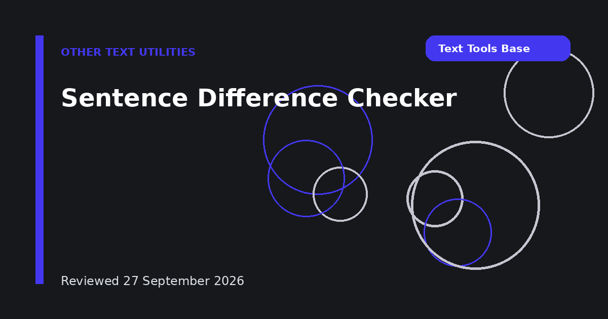 Sentence Difference Checker