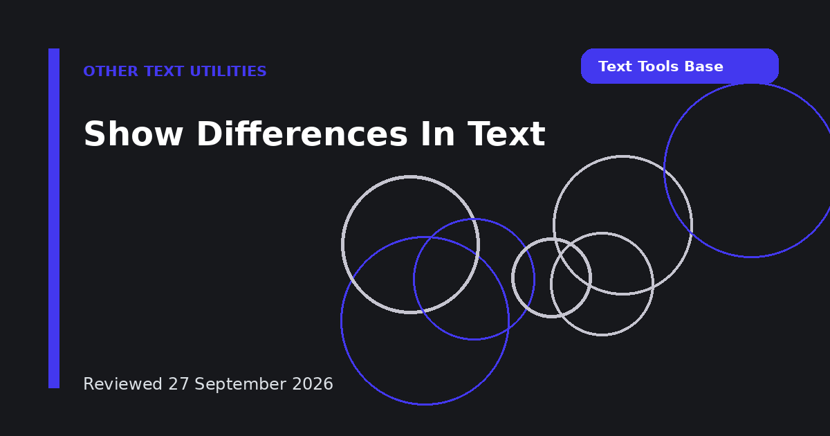 Show Differences In Text