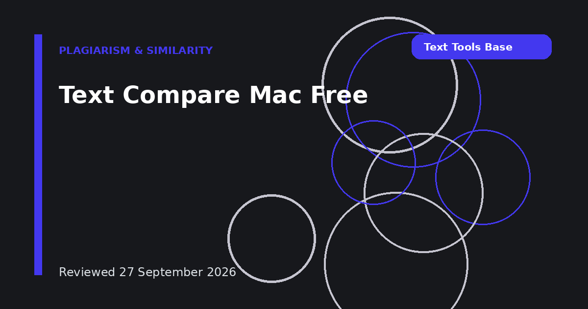 Text Compare Mac Free