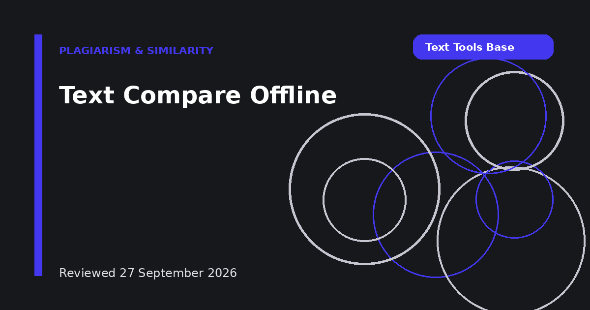 Text Compare Offline