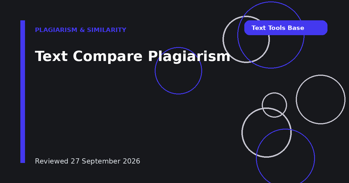 Text Compare Plagiarism