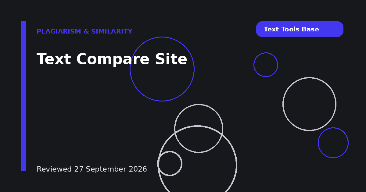 Text Compare Site